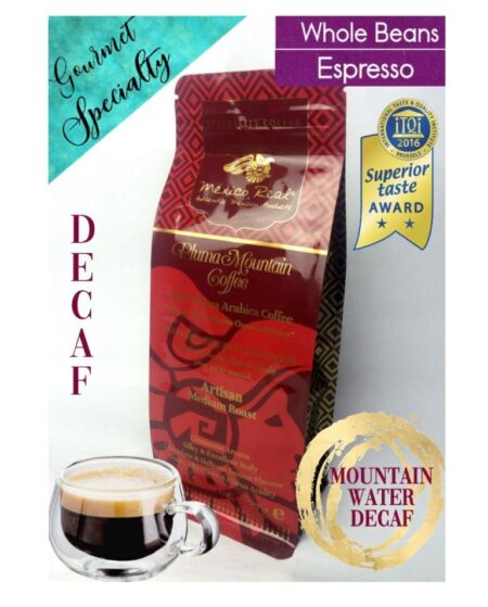 Specialty Mountain Water Decaffeinated Pluma Oaxaca Coffee - Decaf Pluma Mountain Coffee - Grade AA, Supremo 227g